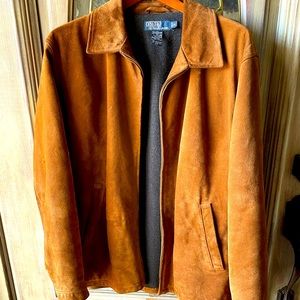 Ralph Lauren Mens Suede Jacket, Size Medium